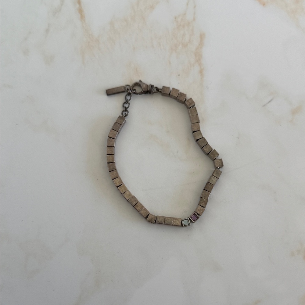 Montblanc Amethyst & Topaz Boheme Cube Link Bracelet